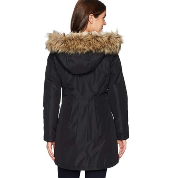 π₯Women's Mid-Length Anorak Parka w/ Faux Fur Hood - Picture 2 of 7
